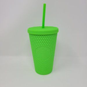 Starbucks 2021 Halloween Grande Lime Green Studded Tumbler 16oz Cold Cup